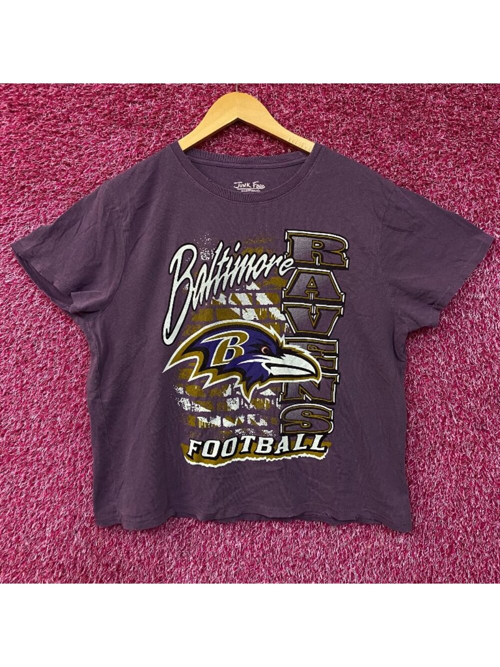 Junk Food Clothing Women's NFL Baltimore Ravens Brick Retro Tee XL